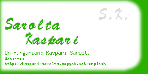 sarolta kaspari business card